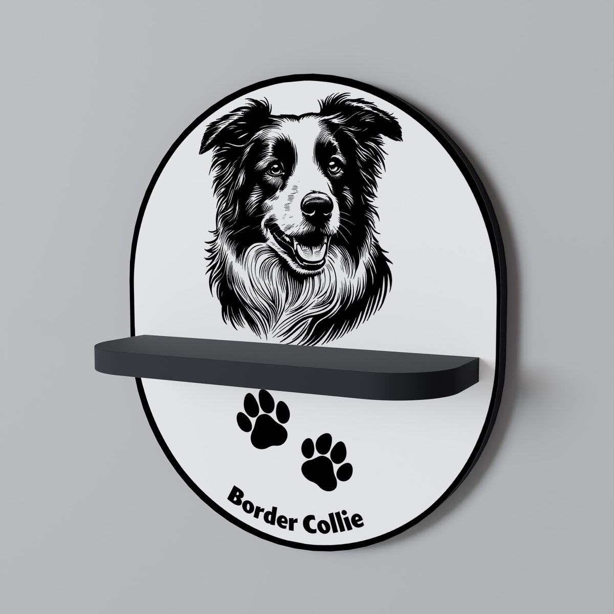 BORDER COLLIE Dekoratives Wandregal