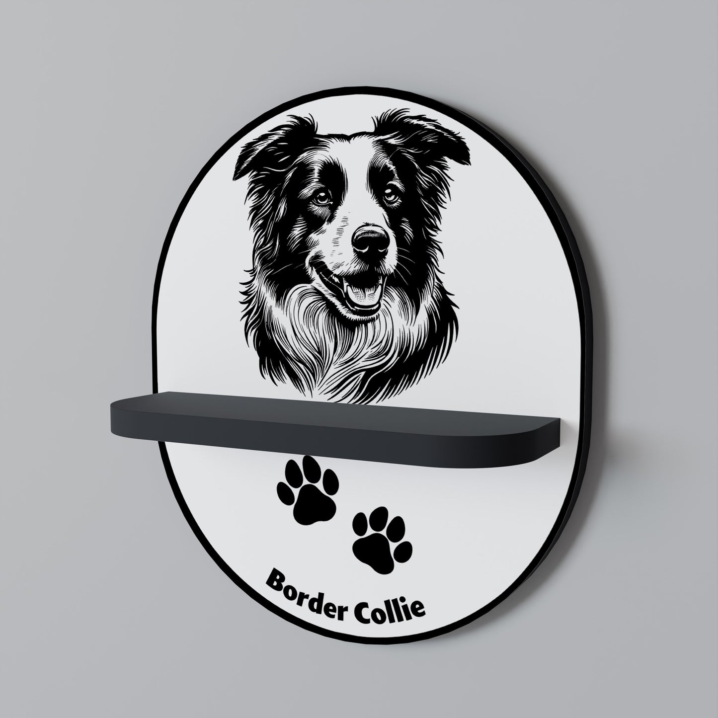 BORDER COLLIE Dekoratives Wandregal
