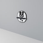 BORDER COLLIE Ovales Kunstregal in Schwarz