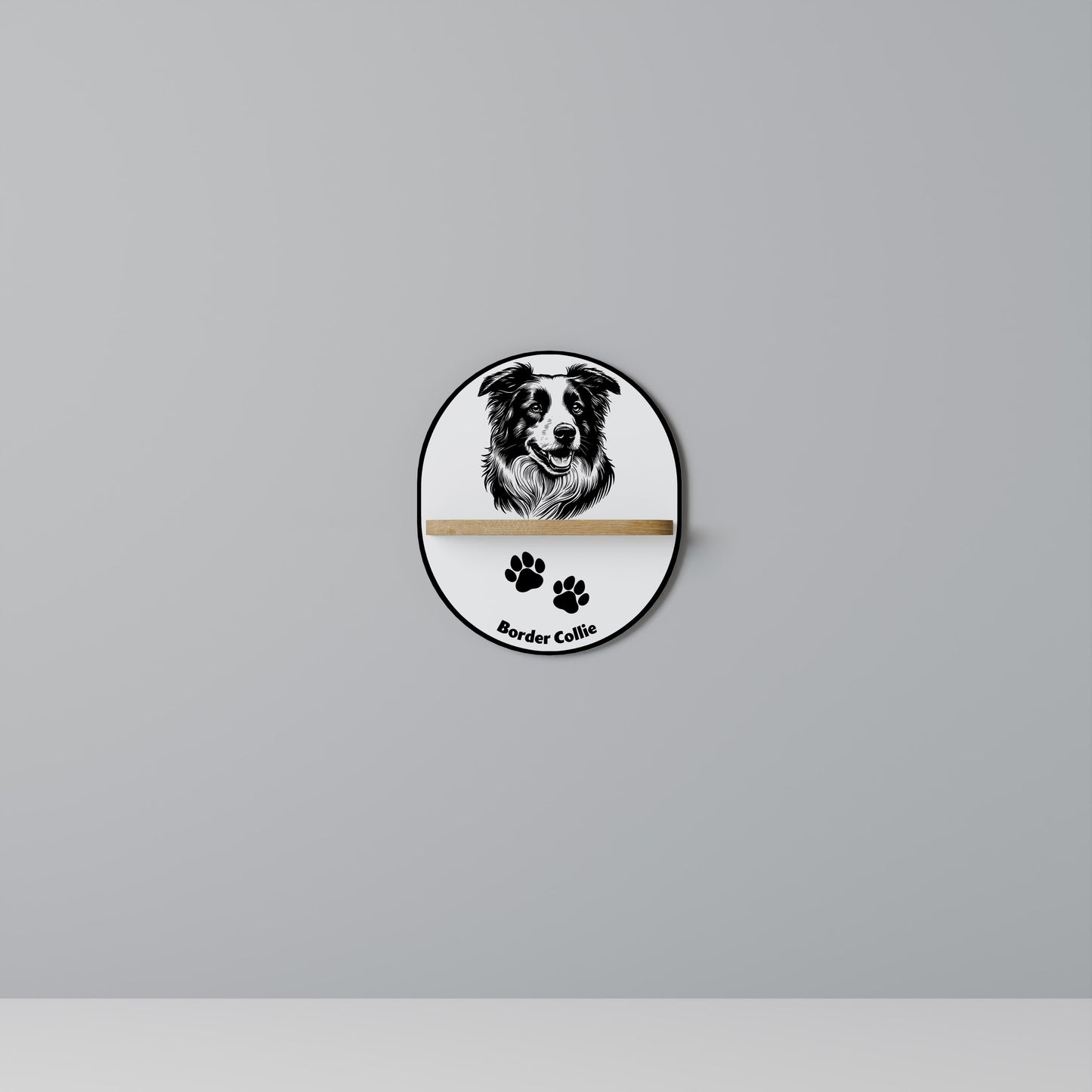 BORDER COLLIE Dekoratives Wandregal