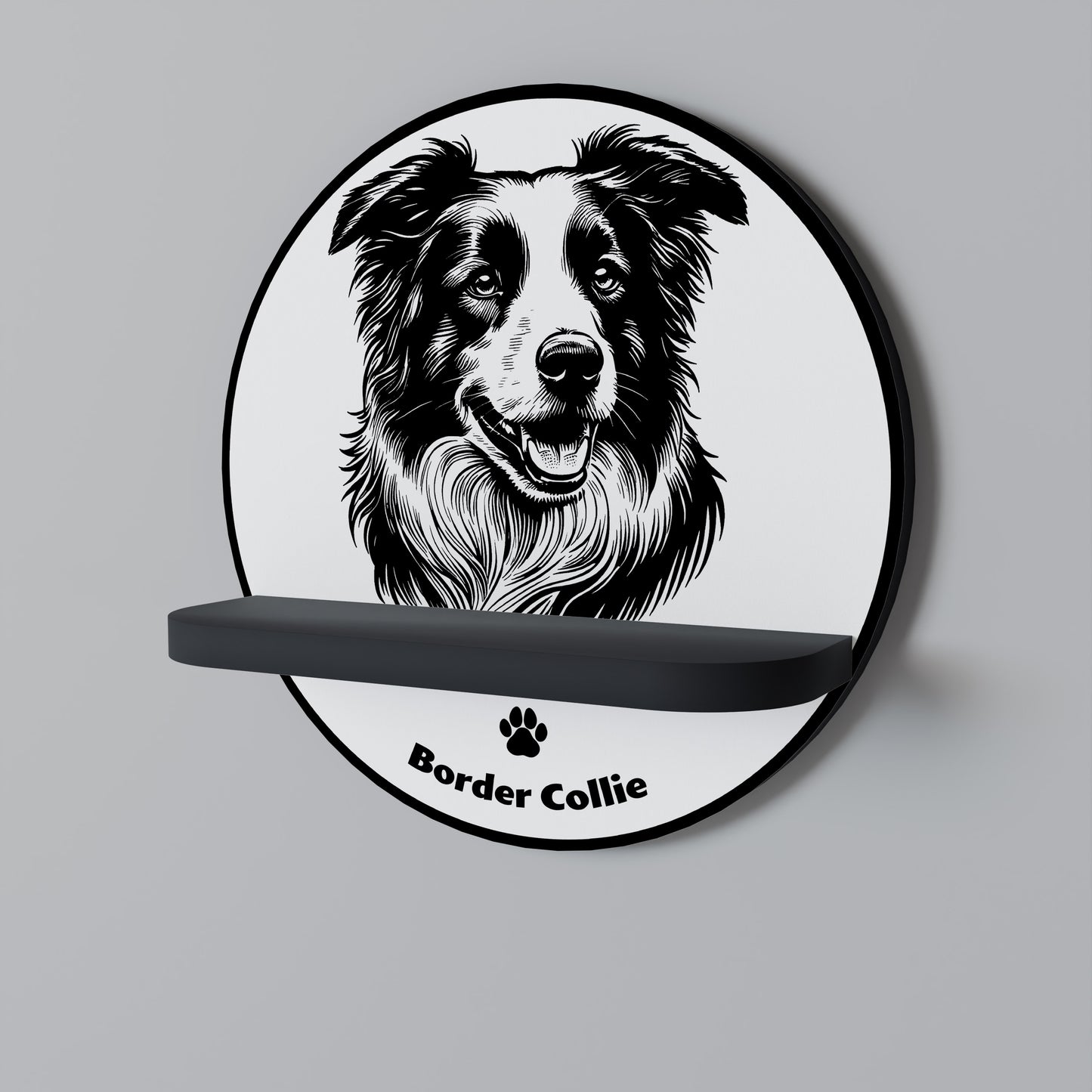 BORDER COLLIE Dekoratives Wandregal