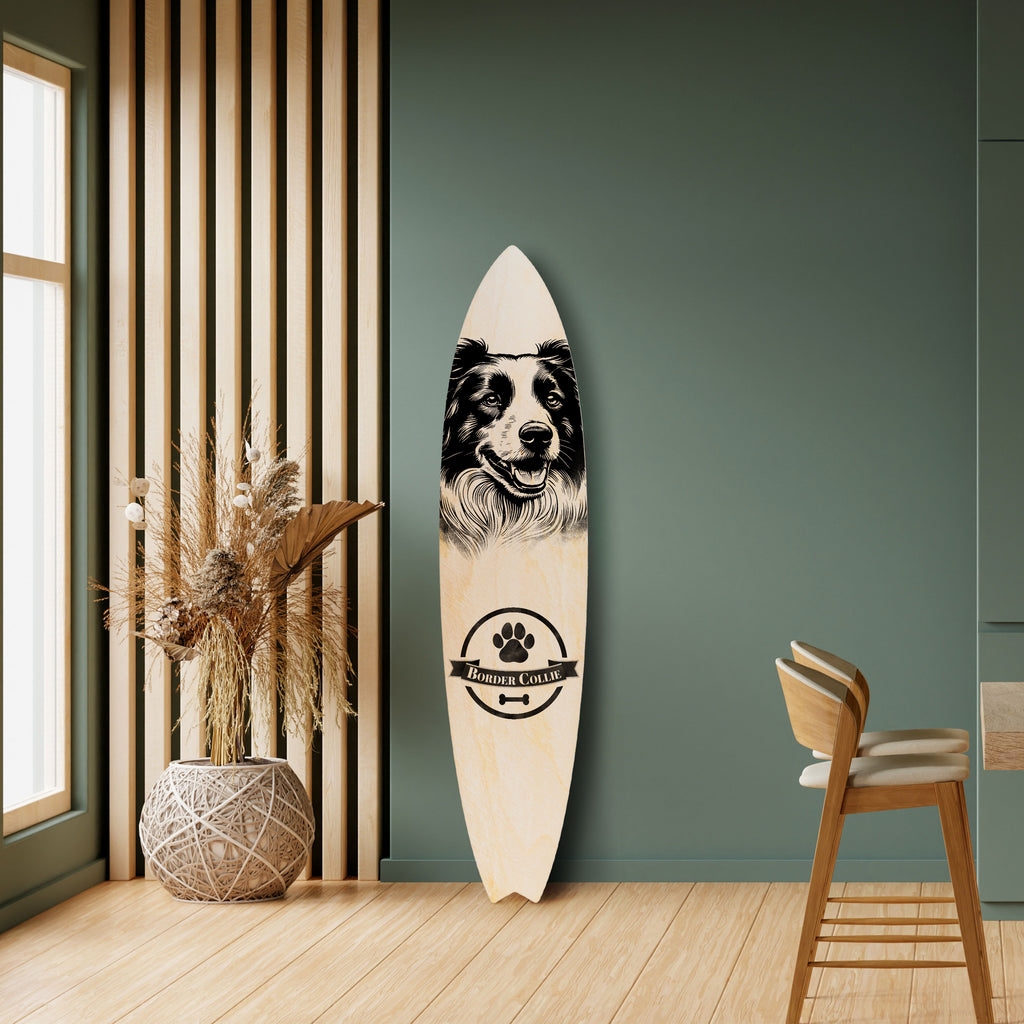 BORDER COLLIE Deko-Surfboard