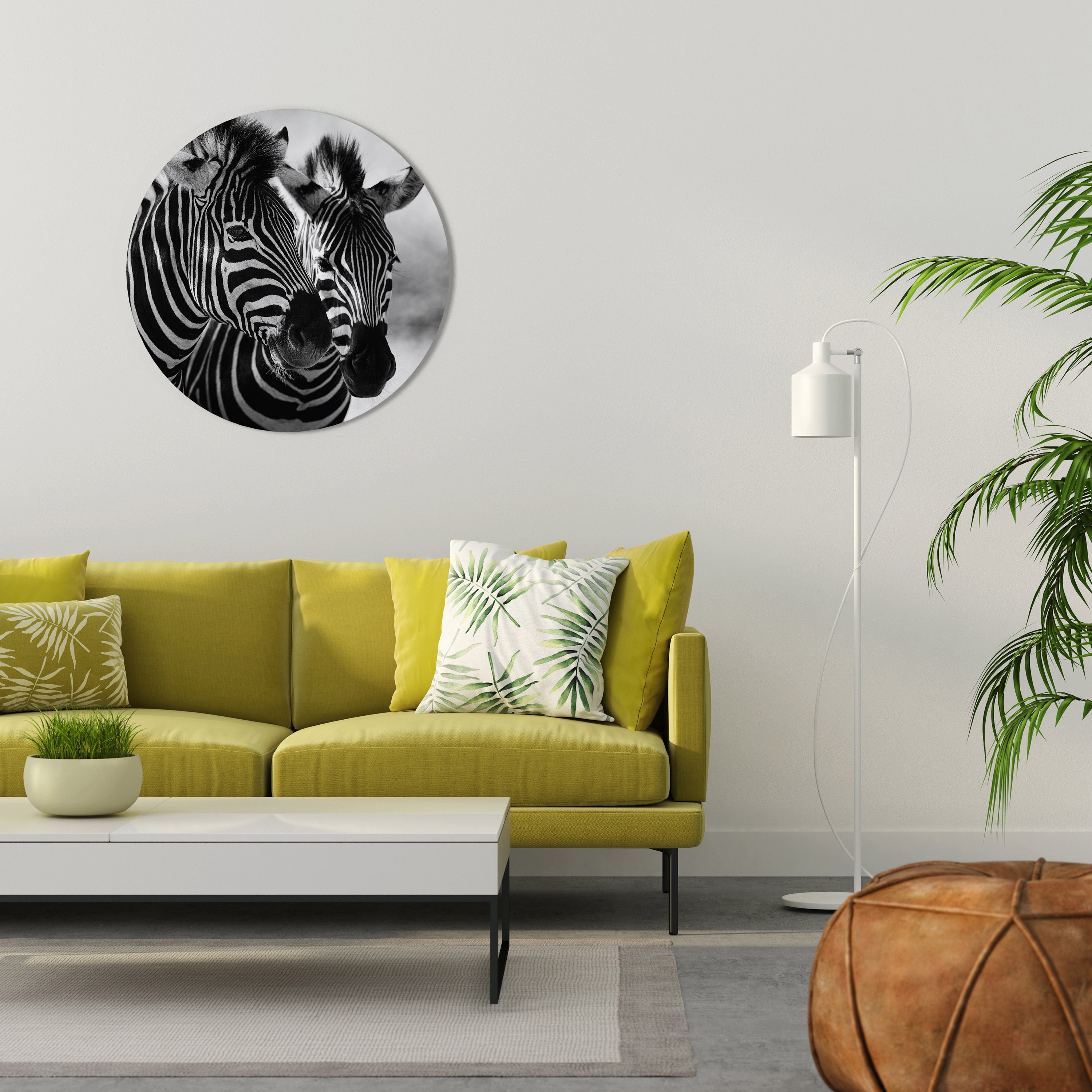 Runde Wandkunst „Striped Symphony“