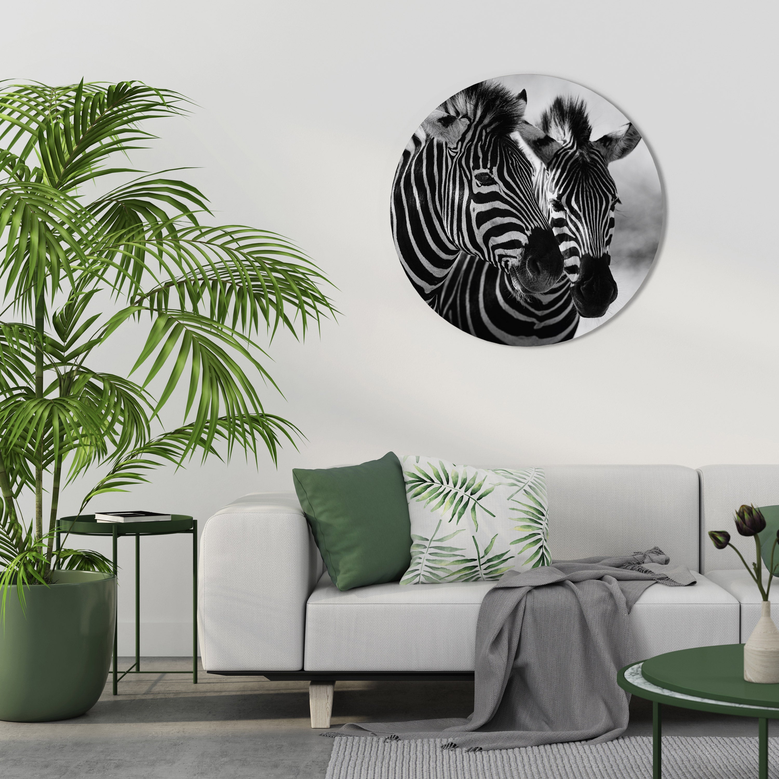 Runde Wandkunst „Striped Symphony“