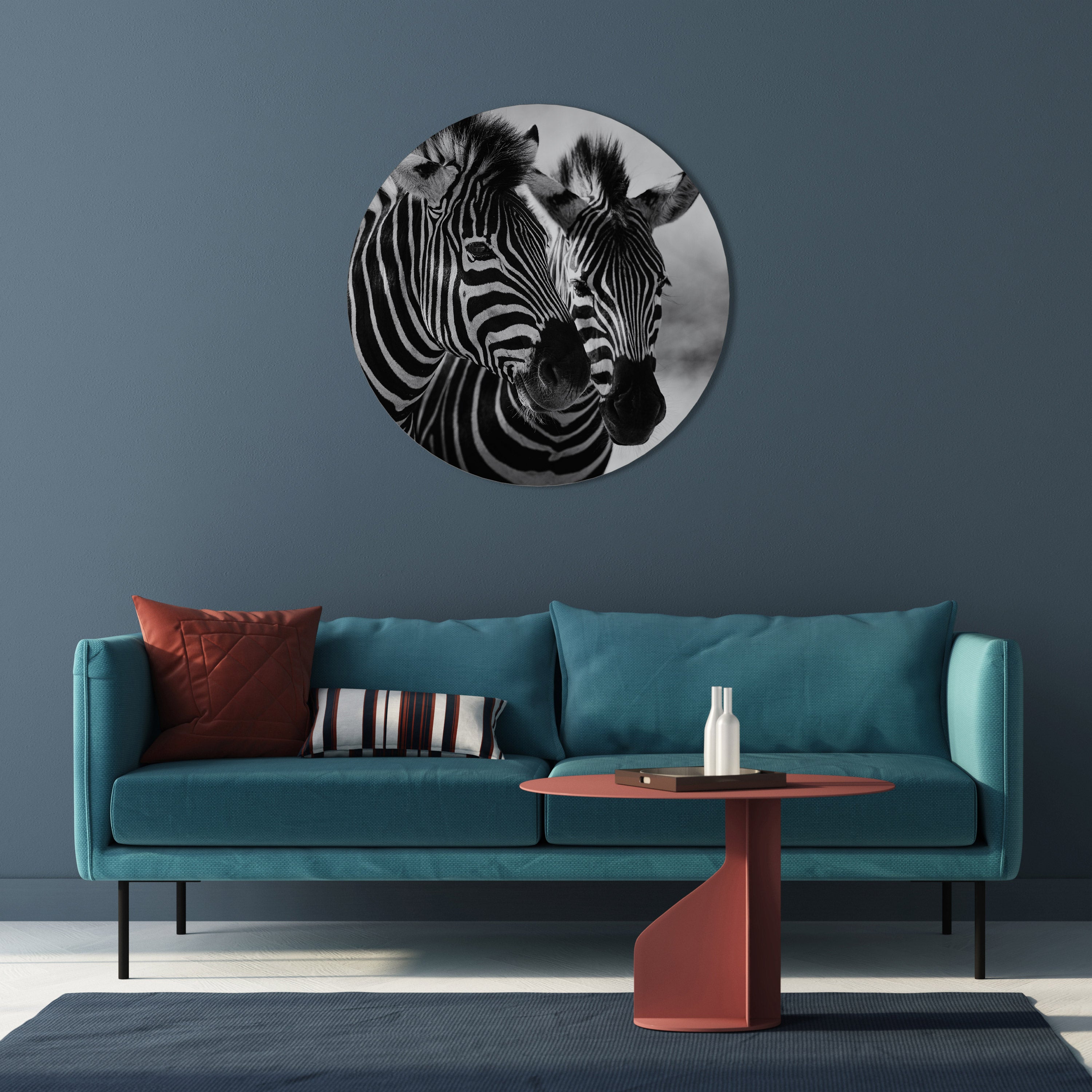Runde Wandkunst „Striped Symphony“