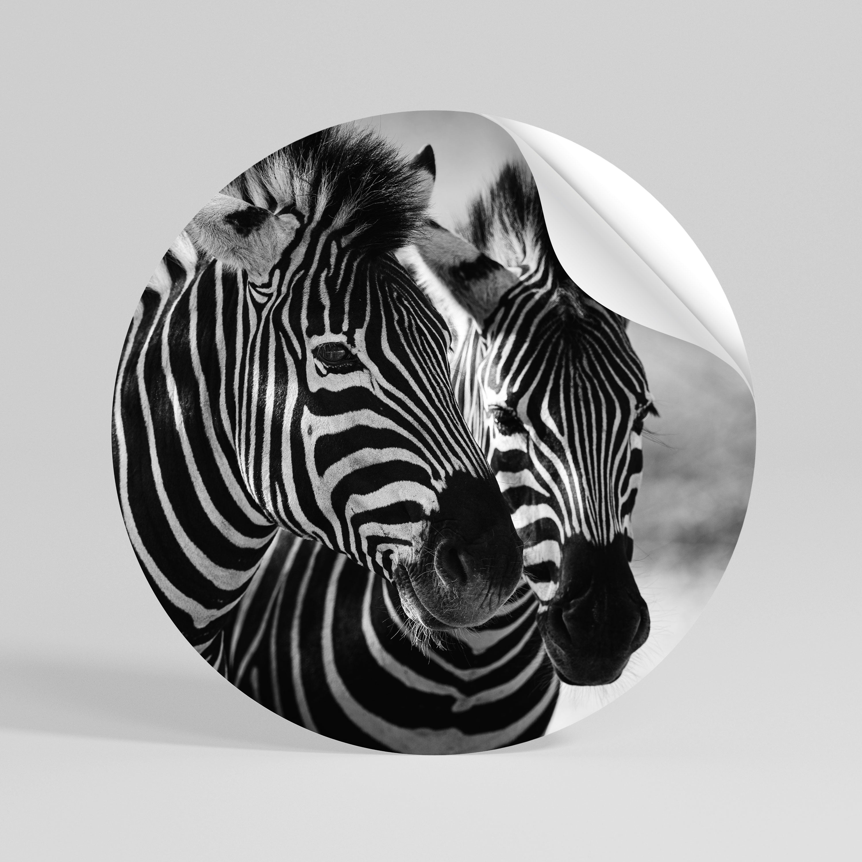 STRIPED SYMPHONY Peel and Stick Round Sticker