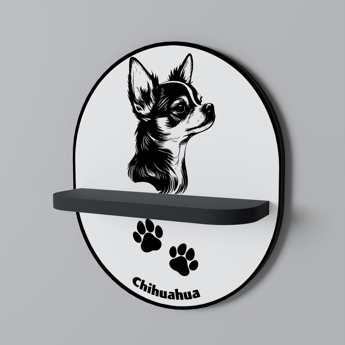 CHIHUAHUA DOG Dekoratives Wandregal