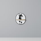 CHIHUAHUA DOG Ovales Kunstregal in Eiche-Optik