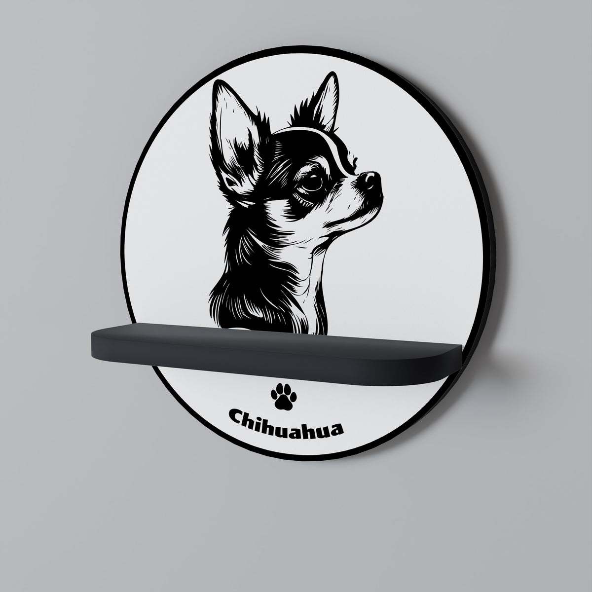 CHIHUAHUA DOG Dekoratives Wandregal