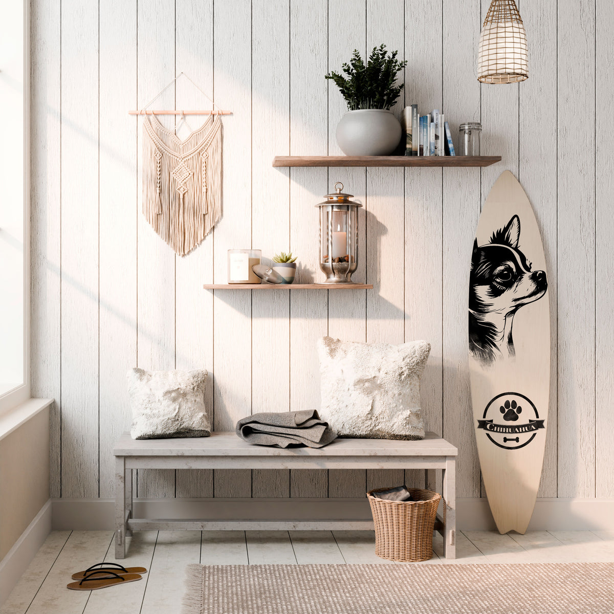 CHIHUAHUA DOG Deko-Surfboard