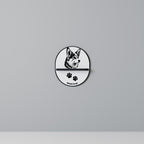 WELSH CORGI PEMBROKE Ovales Kunstregal in Schwarz