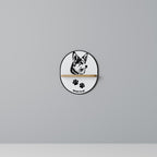 WELSH CORGI PEMBROKE Oval Art Shelf In Oak Effect