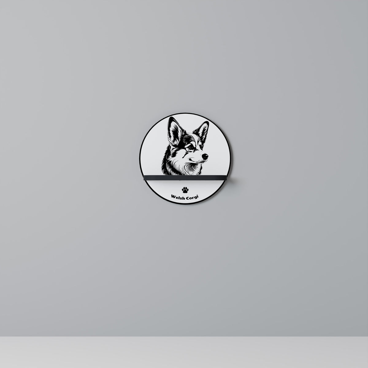 WELSH CORGI PEMBROKE Dekoratives Wandregal