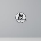 WELSH CORGI PEMBROKE Rundes Kunstregal in Schwarz