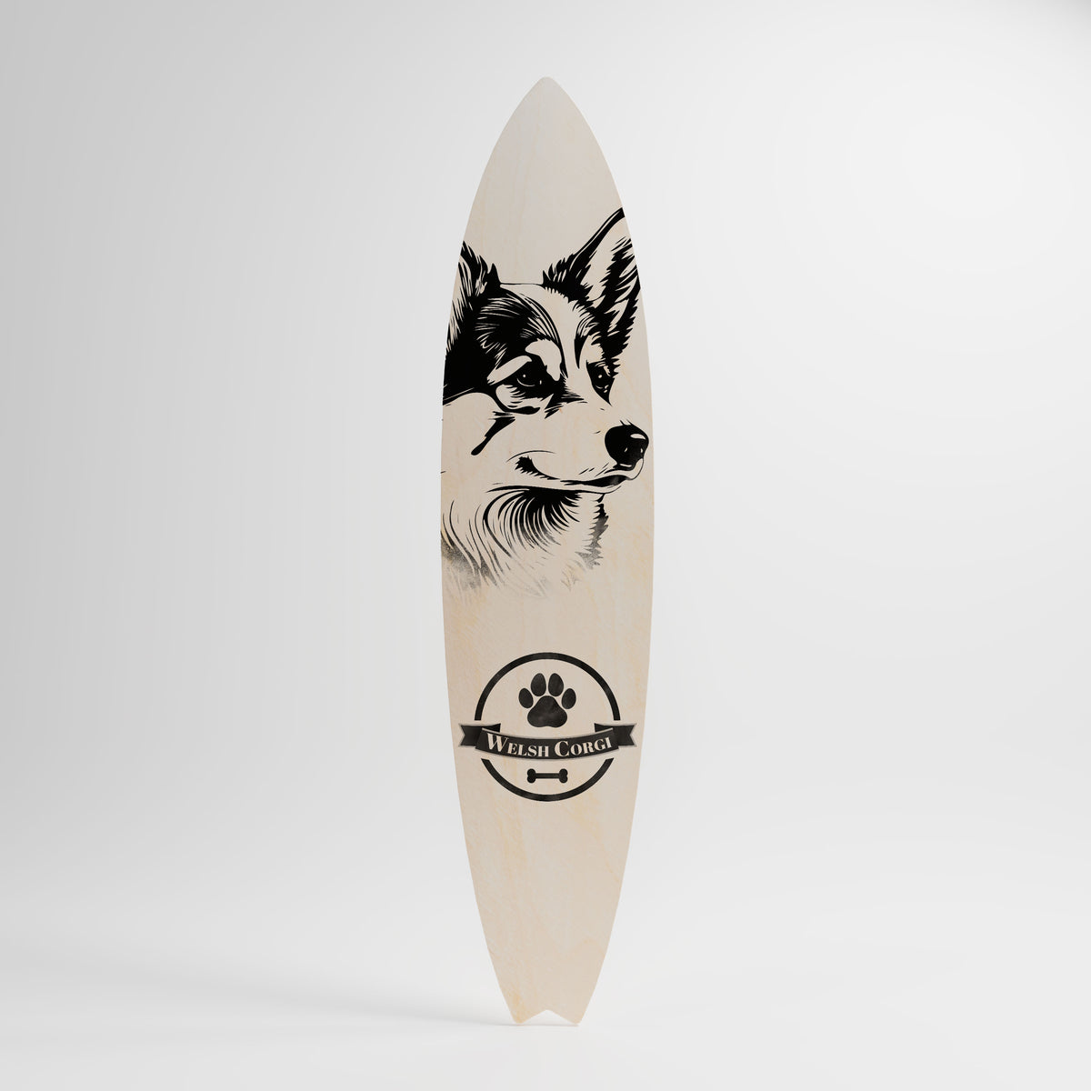 WELSH CORGI PEMBROKE Deko-Surfboard
