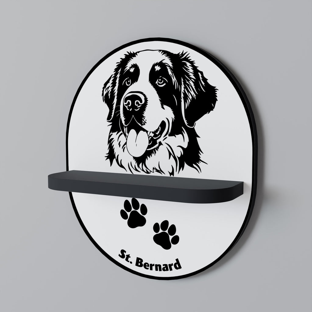SAINT BERNARD Ovales Kunstregal in Schwarz