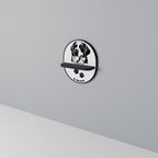 SAINT BERNARD Ovales Kunstregal in Schwarz