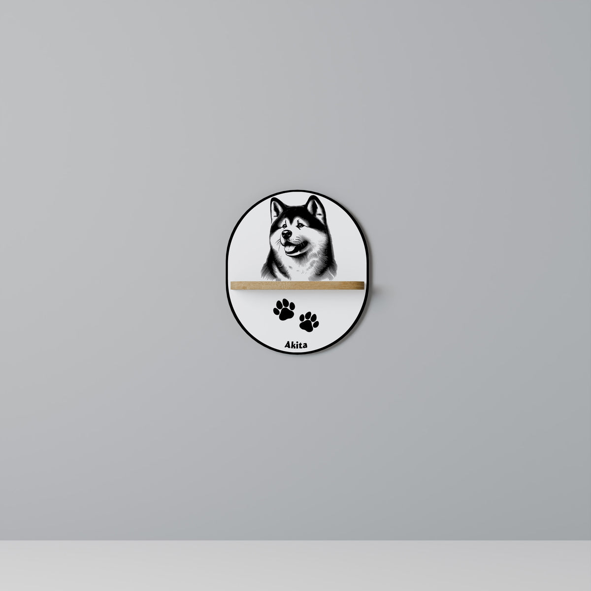 AKITA DOG Dekoratives Wandregal