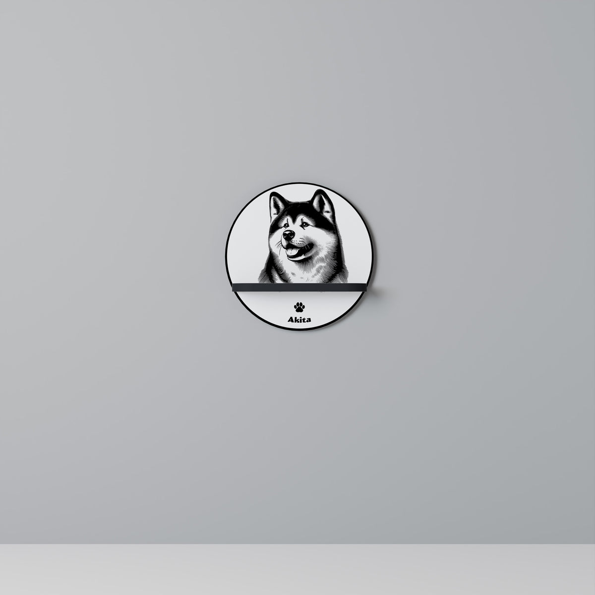 AKITA DOG Dekoratives Wandregal