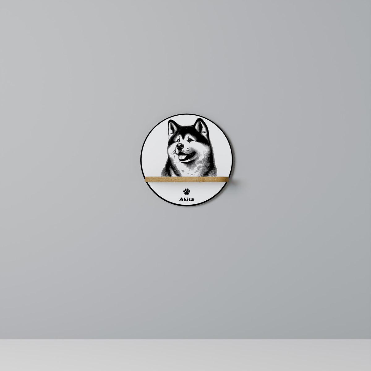 AKITA DOG Dekoratives Wandregal