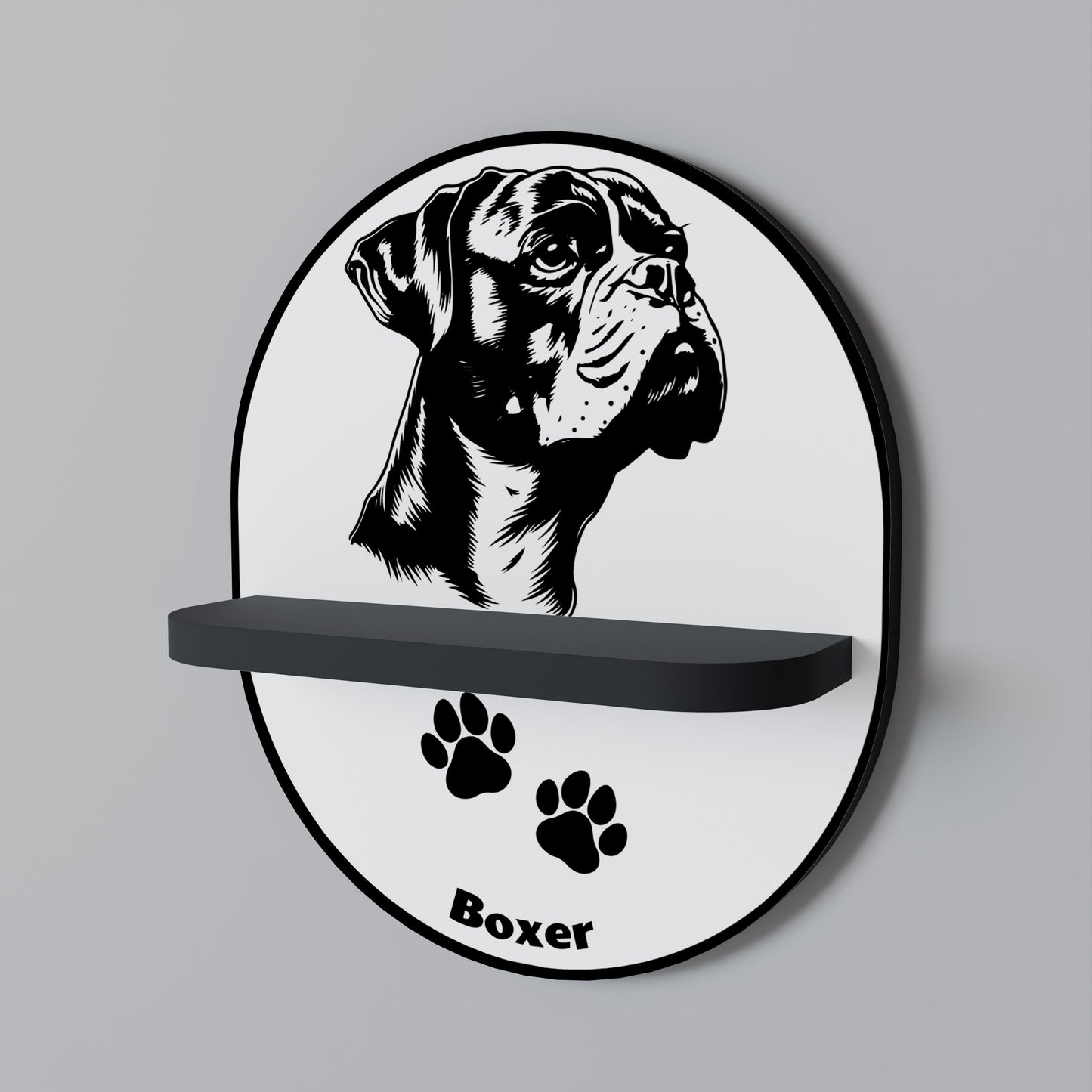 BOXER DOG Art Shelf