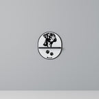 BOXER DOG Ovales Kunstregal in Schwarz