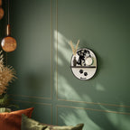 BOXER DOG Ovales Kunstregal in Schwarz