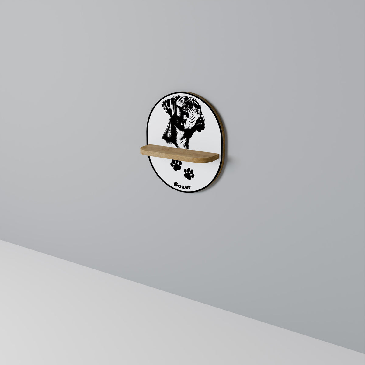 BOXER DOG Art Shelf