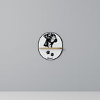 BOXER DOG Ovales Kunstregal in Eiche-Optik