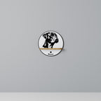 BOXER DOG Rundes Kunstregal in Eiche-Optik