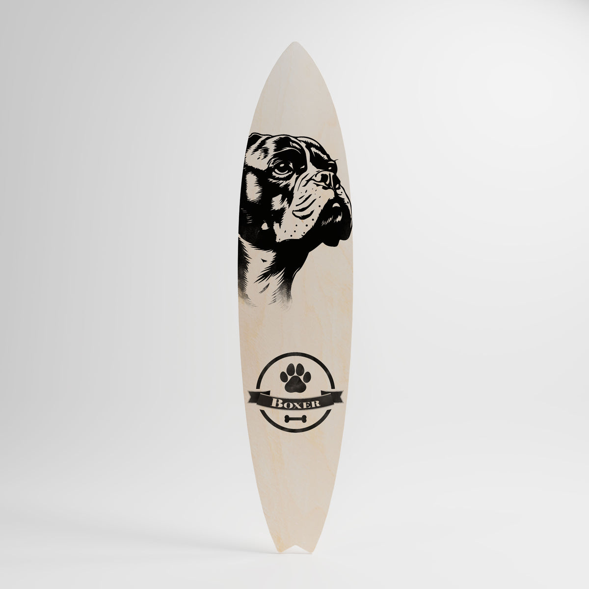 BOXER DOG Deko-Surfboard