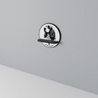 ENGLISH COCKER SPANIEL Rundes Kunstregal in Schwarz