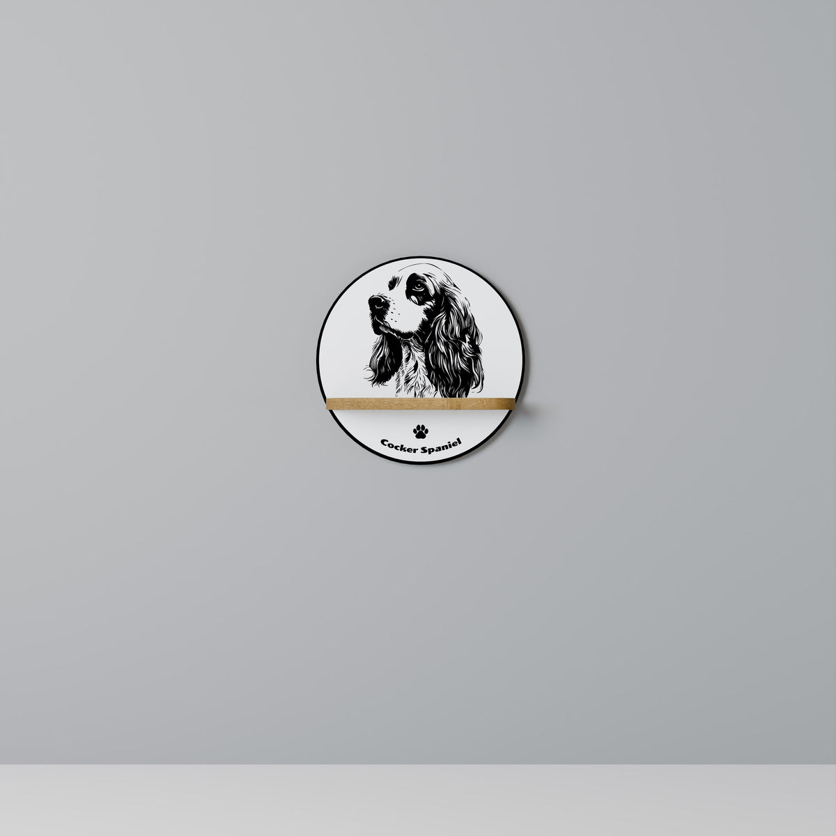 ENGLISH COCKER SPANIEL Dekoratives Wandregal