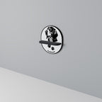 COONHOUND DOG Ovales Kunstregal in Schwarz