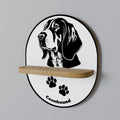COONHOUND DOG Oval Art Shelf In Oak Effect