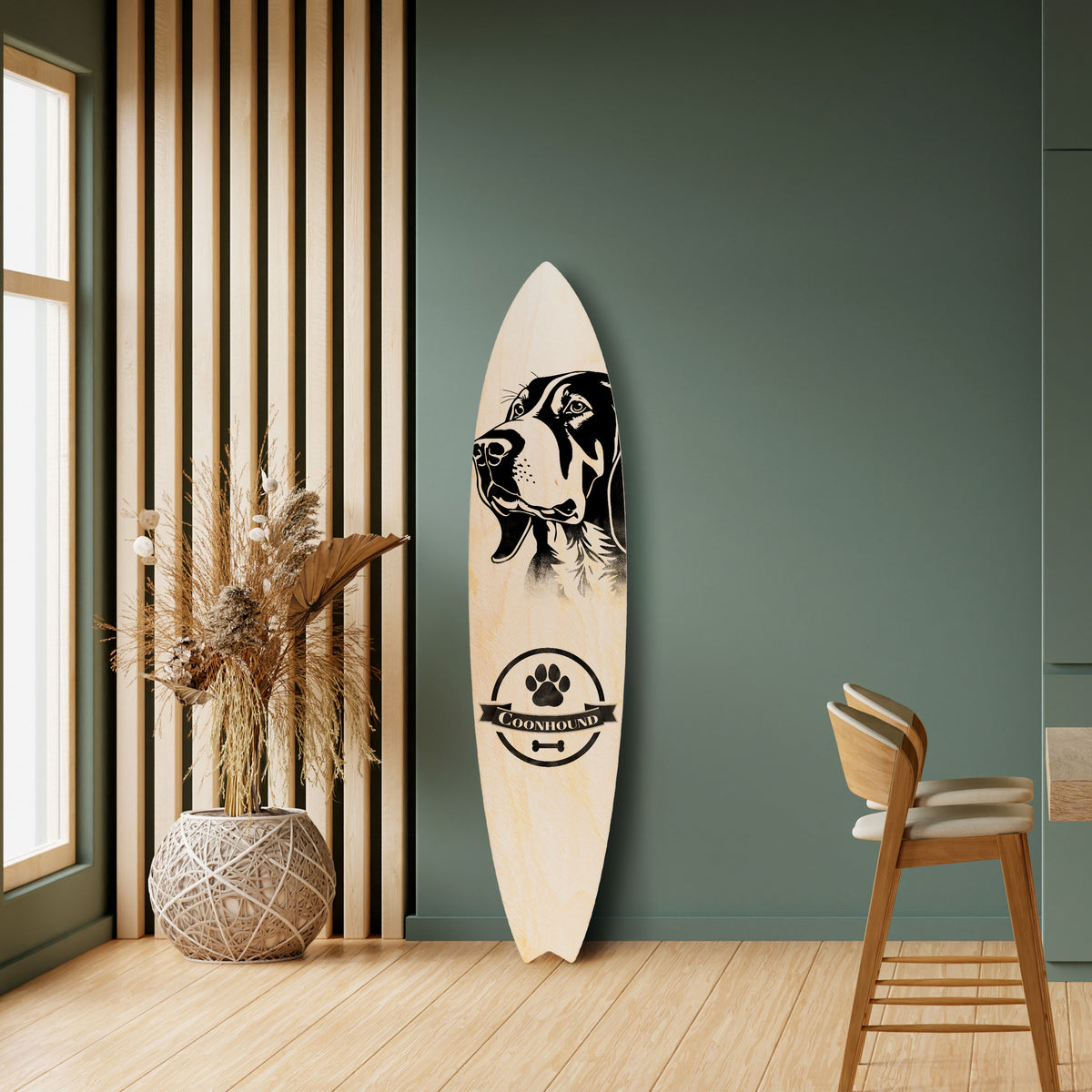 COONHOUND DOG Surfboard Decorative Panel