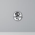 DACHSHUND DOG Ovales Kunstregal in Schwarz