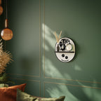 DACHSHUND DOG Ovales Kunstregal in Schwarz