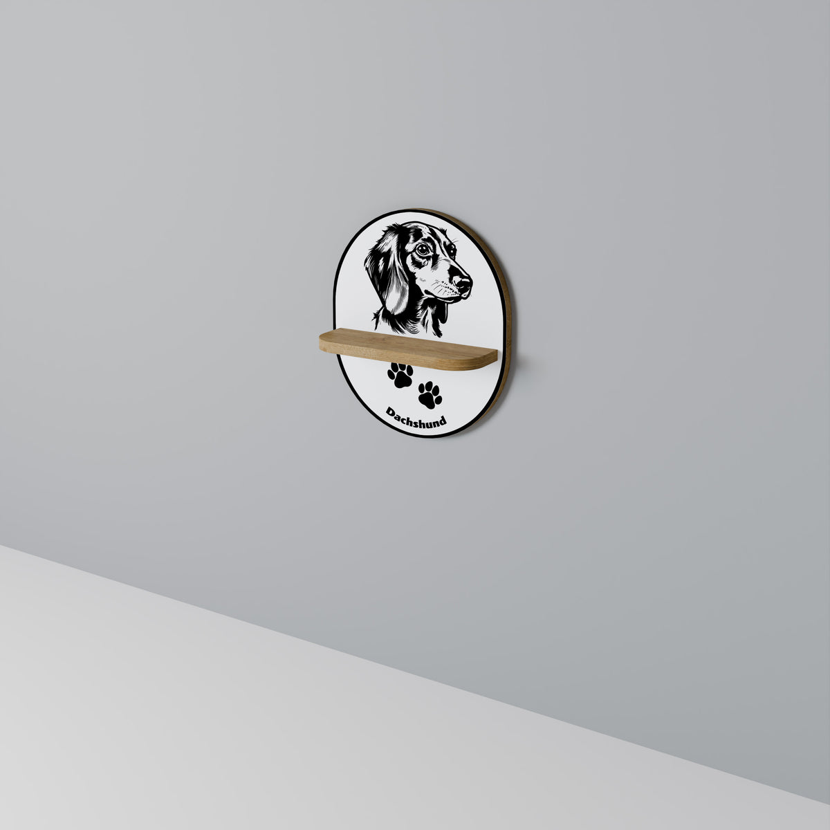 DACHSHUND DOG Art Shelf