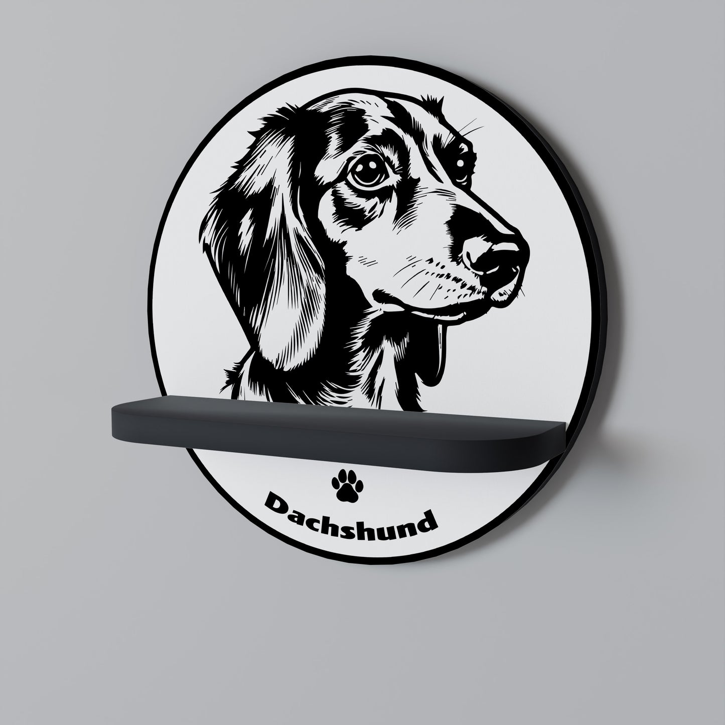 DACHSHUND DOG Dekoratives Wandregal