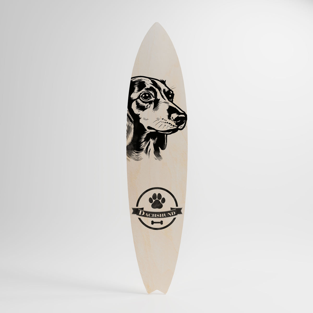 DACHSHUND DOG Deko-Surfboard