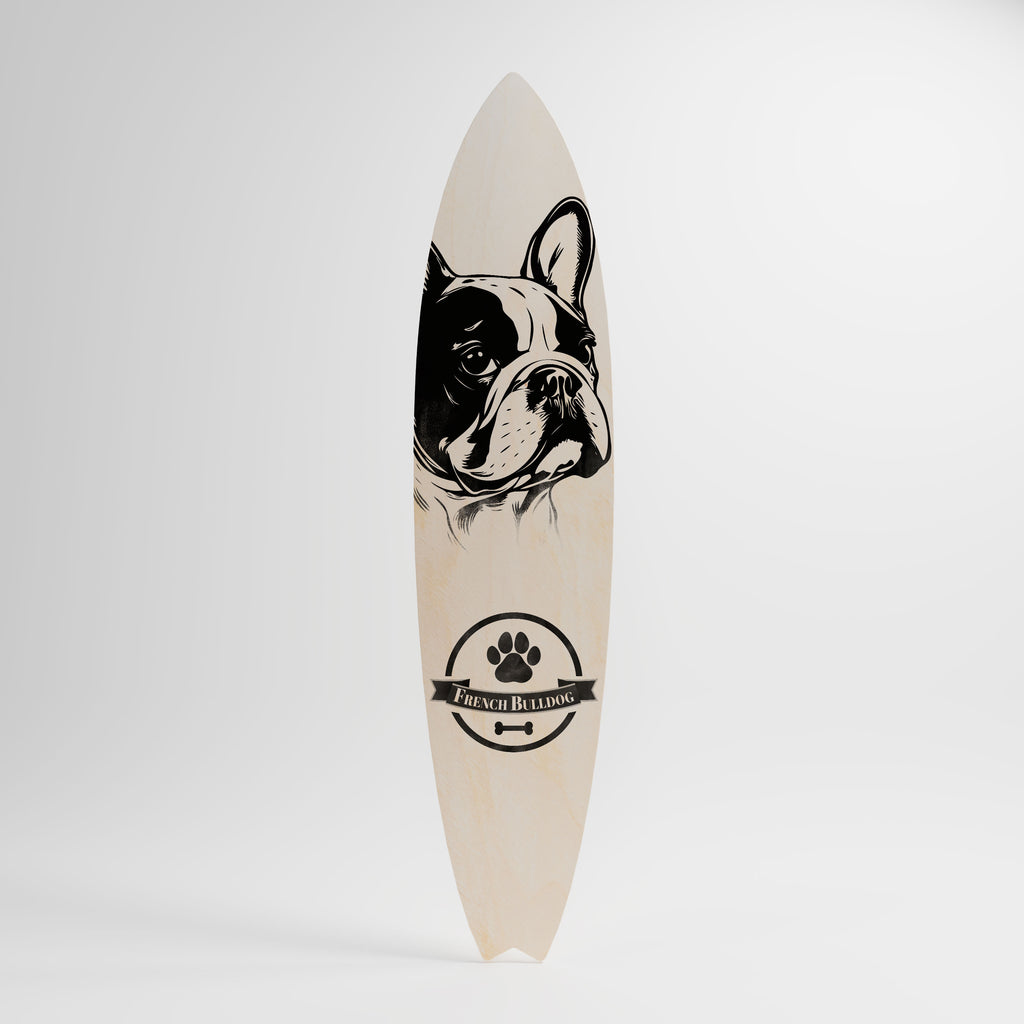 FRENCH BULLDOG Deko-Surfboard
