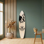 FRENCH BULLDOG Deko-Surfboard