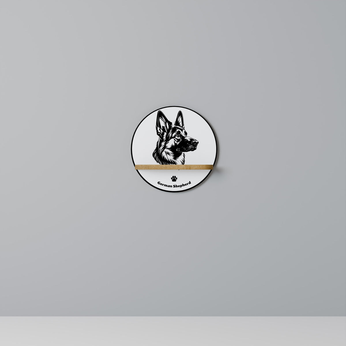 GERMAN SHEPARD Dekoratives Wandregal