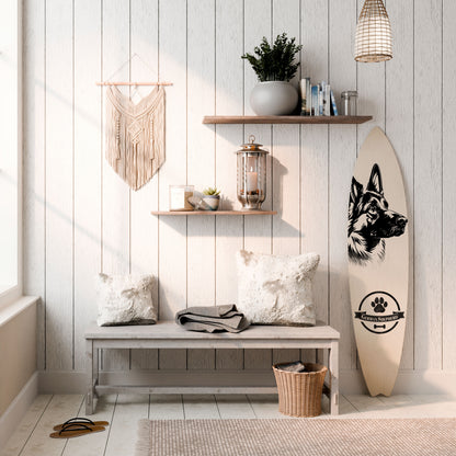 GERMAN SHEPARD Deko-Surfboard