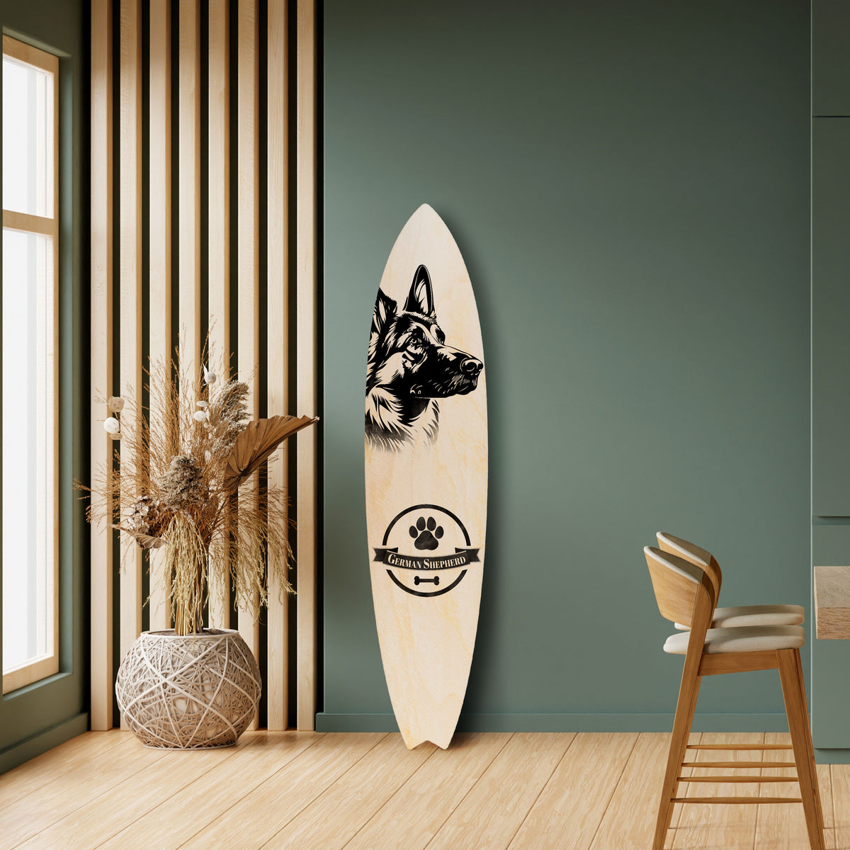 GERMAN SHEPARD Deko-Surfboard