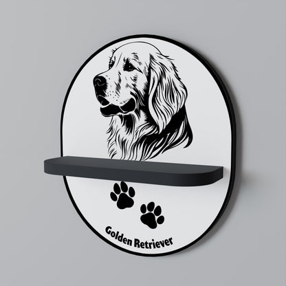GOLDEN RETRIEVER Dekoratives Wandregal
