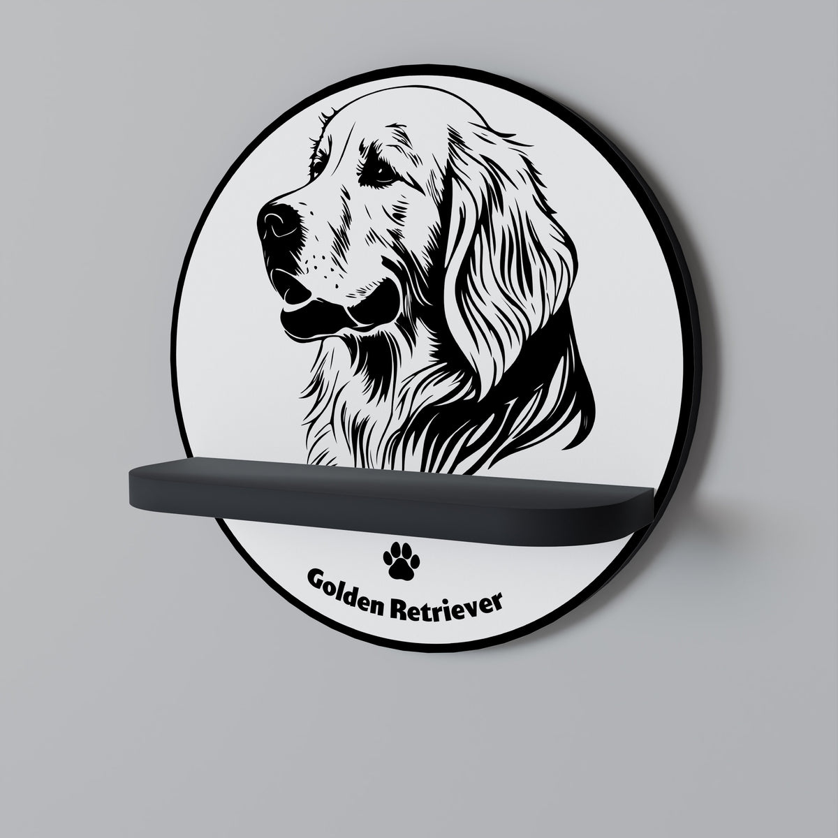 GOLDEN RETRIEVER Art Shelf