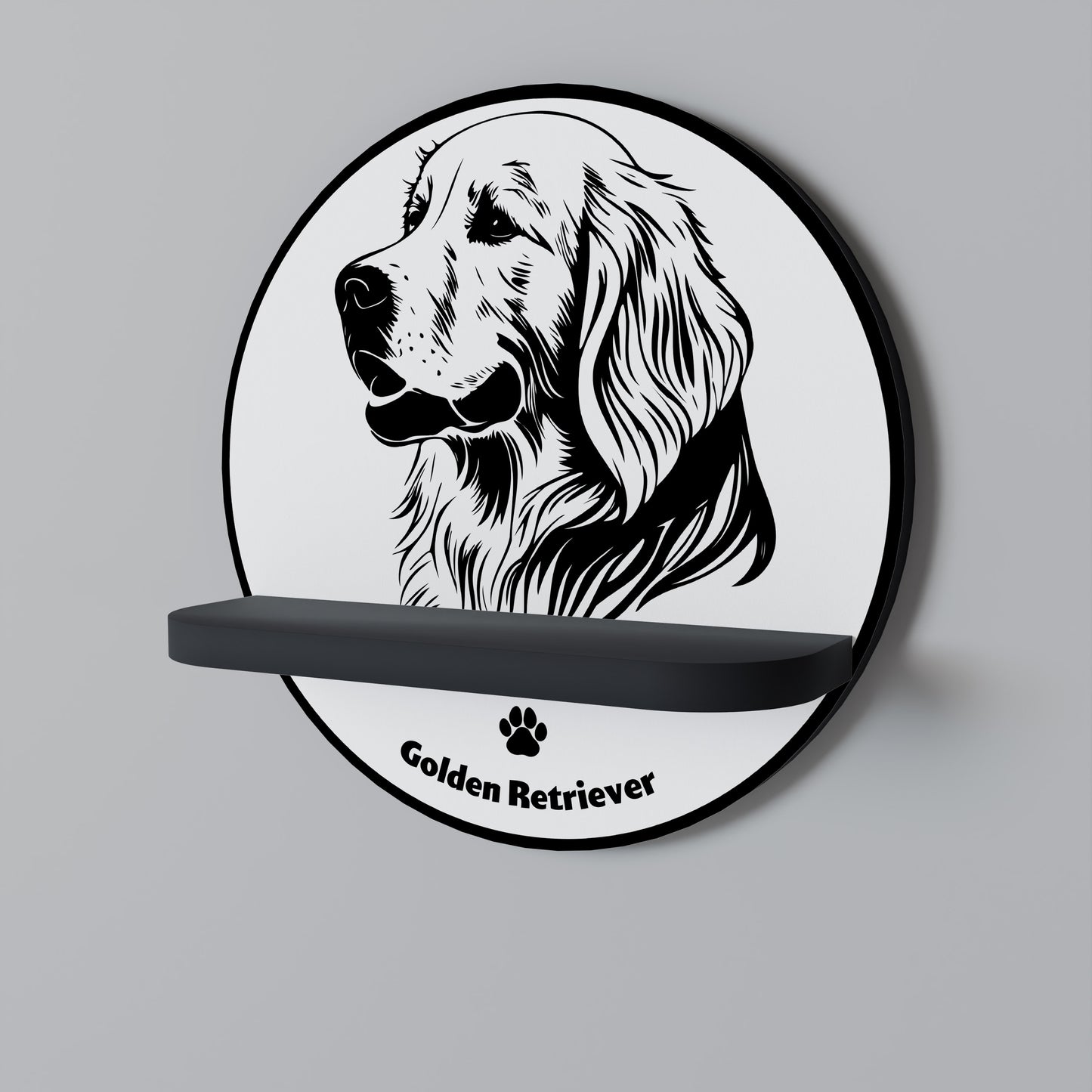 GOLDEN RETRIEVER Dekoratives Wandregal