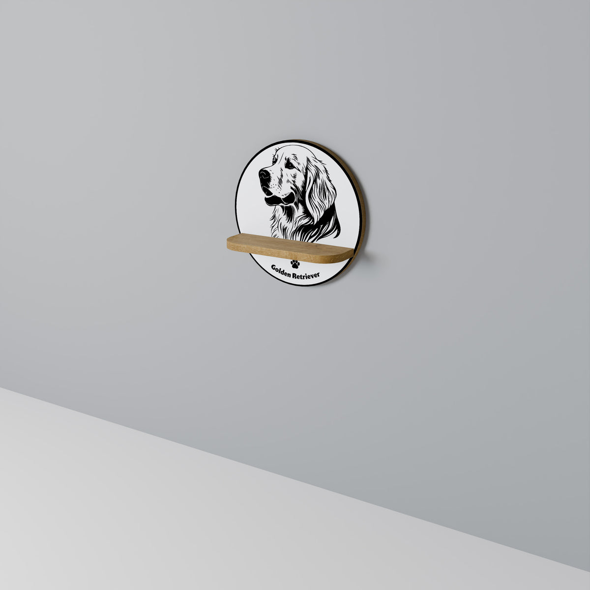 GOLDEN RETRIEVER Art Shelf